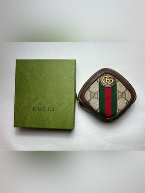 New Gucci GG Ophidia Zipper Key Pouch Case